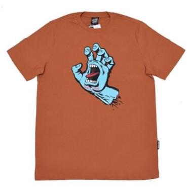Imagem de Camiseta Santa Cruz Screaming Hand Front - Marrom-Masculino