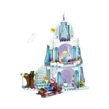 Imagem de Blocos De Montar Castelo De Gelo Da Princesa Elsa, Conjunto De Castelo