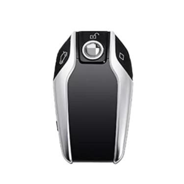 Imagem de Liga de zinco display do carro chave caso capa escudo compatível com bmw 5 6 7 série x3 x4 x5 x7 g30 g31 g11 g12 g01 gt g32 i8 acessório keyless(G-grey ring)
