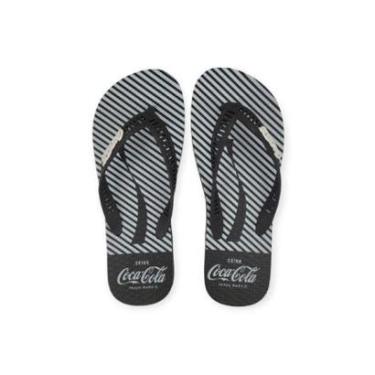 Imagem de Chinelo Coca-Cola Shoes Coastal Stripes Masculino Adulto Ref. CC4859-Masculino