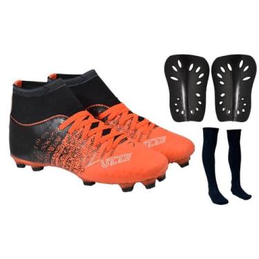 Imagem de Chuteira Campo Adulto Botinha UZ + Caneleira + Meião - Uzze Sport, Lar