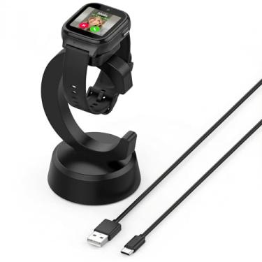 Imagem de Carregador compatível com relógio Cosmo Jr Track 5 4 3, base de carregamento antiderrapante com cabo USB de 3,35 m, acessórios para smartwatch infantil