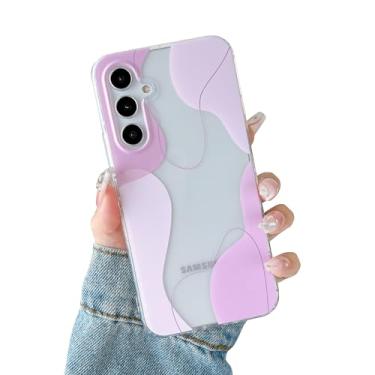 Imagem de DEFBSC Capa compatível com Samsung Galaxy S25 FE, design de arte em formato macio com capa protetora de telefone embutida, linda capa fina de TPU projetada para Samsung Galaxy S25 FE, rosa