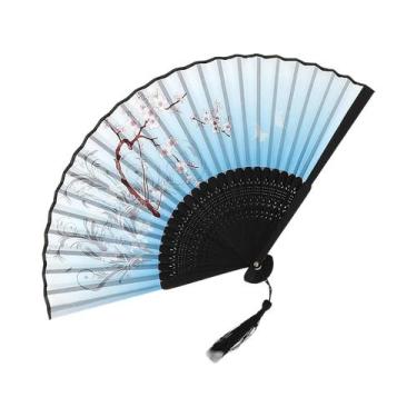 Imagem de Leque De Dança Elegante Com Cabo De Madeira E Franjas Para Mulheres, E