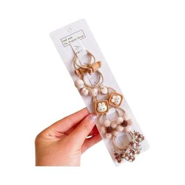 Imagem de Elástico De Cabelo Infantil Com Laço De Flor De Desenho Animado Fofo P