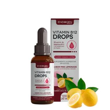 Imagem de Vitamina B12 Drops 99ug/ml Pink Lemonade 20ml Endogen-Unissex