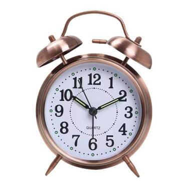 Imagem de Despertador Vintage Copper Twin Bell Luminous Dial 350g - yiweisai