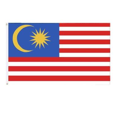 Imagem de Bandeira de poliéster da Malásia 90x150cm com lua crescente - yiweisai