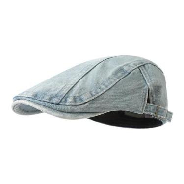Imagem de Cap Flat Gatsby Newsboy, unissex, de lavagem leve, ajustável - Yiweisa