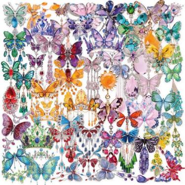 Imagem de Pacote de adesivos Vintage Butterfly, 50 peças, trans inspirado em joi