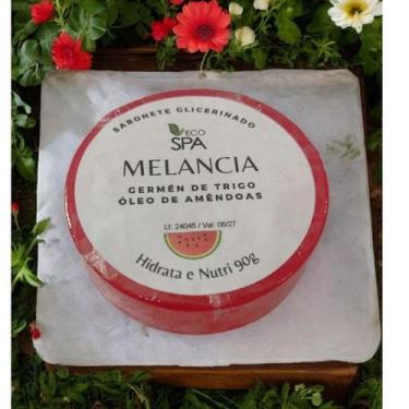 Imagem de Sabonete Glicerinado de Melancia, Germen de Trigo, Amêndoas, Hidratant