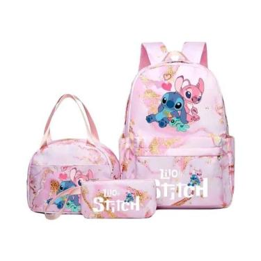 Imagem de Conjunto De Mochila Anime Lilo & Stitch Para Crianças Com Bolsa De Alm