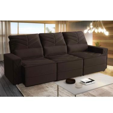 Imagem de Sofa 3 Lugares Retratil Reclinavel 200cm Veludo Malta Requinte