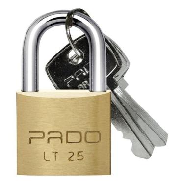Imagem de Kit 3 Cadeado Pado Latão 25mm Pado
