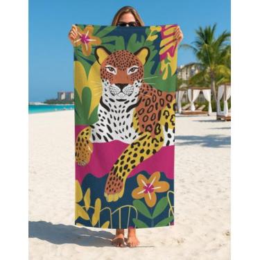 Imagem de Toalha De Banho Praia Estampa Animal Selvagem Arte Moderna - Use Thuco