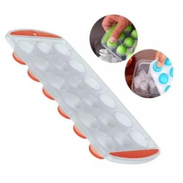 Imagem de Forma de gelo fundo silicone 18 cubos redondos - bazar do saara
