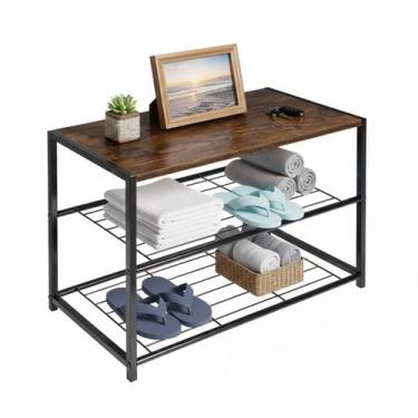 Imagem de Organizador Sapateira Prateleira 3 Andares Porta Objetos Sapatos Sanda