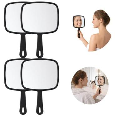 Imagem de 4 Espelhos de Mão Retangular Para Salão Cabelo Maquiagem - Ami, 2