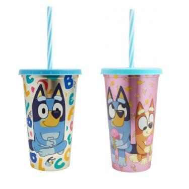 Imagem de Kit 2 Copos Bluey e Bingo 500ml Lembrancinha Festa Infantil Sacola Sur