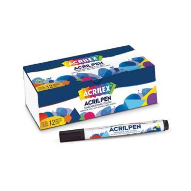 Imagem de Caneta para tecido acrilpen acrilex -, Preto