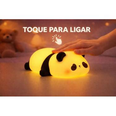 Imagem de Luminária LED Silicone Panda ou Cachorro com Sensor Touch 5 Cores - Pe