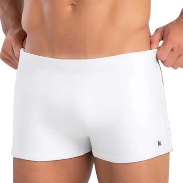 Imagem de Sunga Boxer Lisa Vivo Lateral - Mash, Branco, P