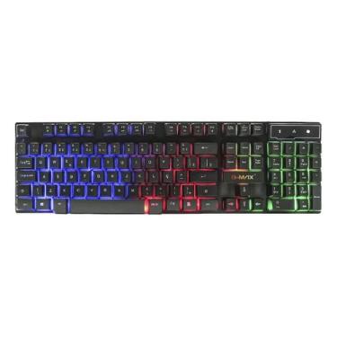 Imagem de Teclado gamer semi mecanico rgb com fio silencioso rapido - B-MAX