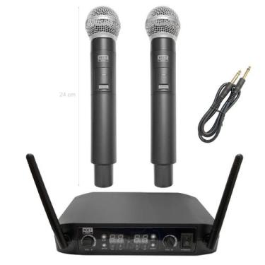 Imagem de Microfone Duplo De Mão Sem Fio Dinâmico Mxt Uhf 526m - 60m