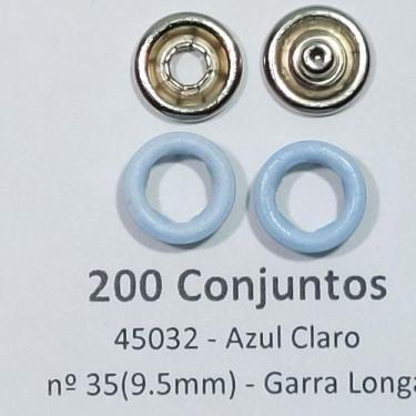 Imagem de Botões de Pressão Nº 35 Tic-Tac Colorido Latão Sortidos Azul Claro 9,5