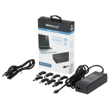 Imagem de Fonte Universal Para Notebook 90W 15-20V 6A Max 8 Pinos - Best Battery