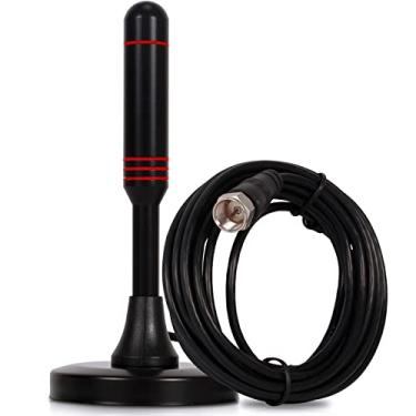 Imagem de Antena de TV Digital e Analógica Interna/Externa Conversora Hdtv Uhf com 3 Metros e Base Magnética