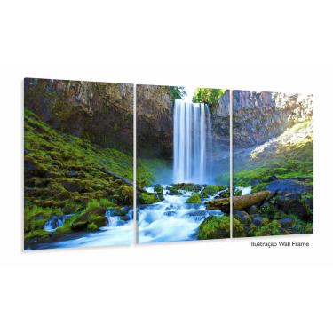 Imagem de Quadro Decorativo Natureza Cachoeira Em Tecido 3 Peças