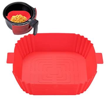 Imagem de Tigela de fritadeira de silicone | Revestimentos reutilizáveis da Air Fryer Pan Airfryer | Acessórios resistentes ao calor para fritadeira a ar, seguro para uso em -ondas, forno, Chunyue