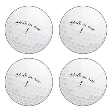 Imagem de Beistle 4 furos de bola de golfe em um aniversário ou aposentadoria, artigos de festa esportivos, 25,4 cm, branco/preto