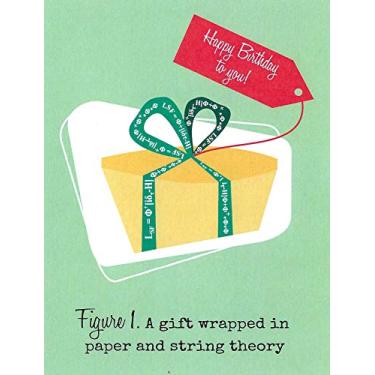 Imagem de Cartão de Aniversário de Ciência de Teoria de Papel e Cordas (4,25" x 5,5") da Nerdy Words