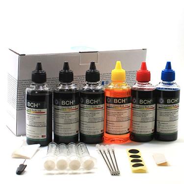 Imagem de Kit de tinta de refil padrão BCH 600 ml para cartuchos de jato de tinta - especialmente para o nome da impressora que começa com H