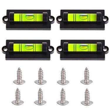 Imagem de Nível padrão de RV de 4 peças com bolha de parafuso para nivelamento de tripé de câmera, toca-discos, fonógrafo, trailer, trailer, trailer, acampamento, trailer de viagem, moldura