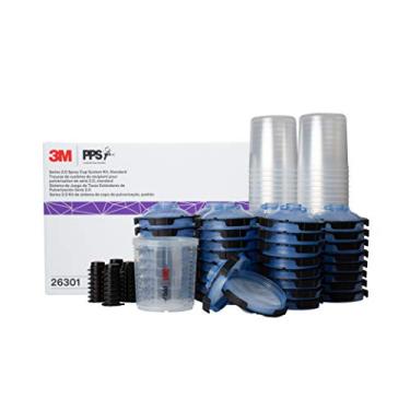 Imagem de 3M Kit de tampas e forros para pistola de pulverização 26301 PPS 2.0, filtro de 125 mícrons, padrão, 623 g
