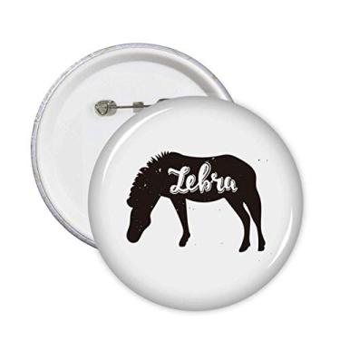 Imagem de Broche de animal Pinto preto e branco com emblema de botão, 5 peças