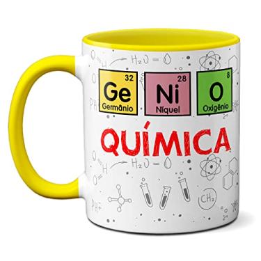 Imagem de Caneca Química Fórmula Da Cafeína Professores Gênios (Amarela)