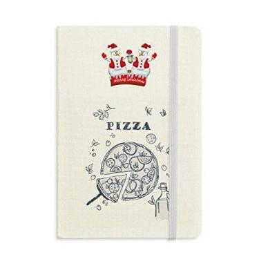Imagem de Caderno de desenho de linha Pizza Italy Foods boneco de neve grosso capa dura