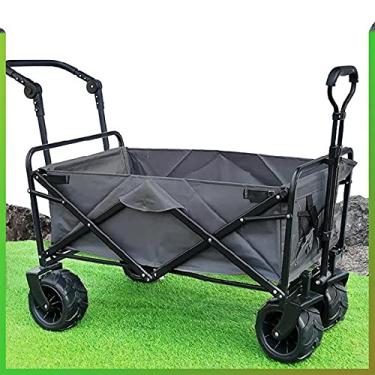 Imagem de Carrinho de mão dobrável carrinho de jardim carrinho de compras de praia carrinho de acampamento ao ar livre carrinho de vagão utilitário (b) (d) hopeful