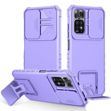 Imagem de Capa de telefone para xiaomi, para redmi note 12 11 11s 10 10s 10c a1 9a 9c 9t poco x5, capa de suporte de proteção de janela push, roxa, para redmi a2