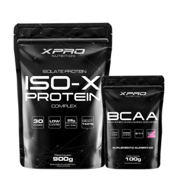 Imagem de Kit Whey ISO-X - 900g + Bcaa Drink - 100g - Xpro Nutrition, Bolo de Ch