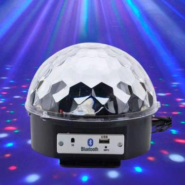 Imagem de Bola de Balada Festa Colorida Giratória com Controle Bluetooth - RELET