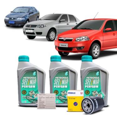 Imagem de Kit Troca de Oleo 5w30 e Filtro Fiat Siena 1.0 1.3 1.4 8v 16v 2001 a 2016