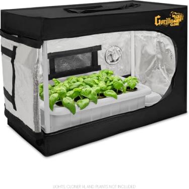 Imagem de Tenda Gorilla Clone | Tenda de cultivo hidropônico refletiva completa para mudas e plantas clonadas, com janelas, dutos de montagem dupla e pré-filtros de micro malha (45,72 x 33,02 x 63,54 cm)