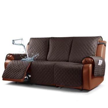 Imagem de Capa de sofá reclinável impermeável Ruaozz 3 Seater Chocolate
