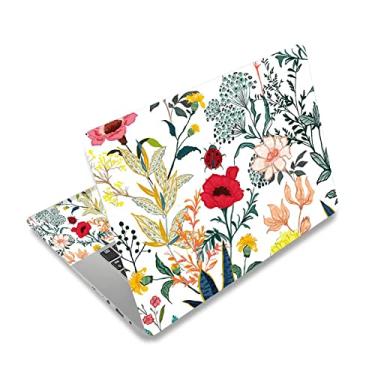 Imagem de Adesivo adesivo para laptop, 12" 13" 13" 14" 15" 15" 15" 15" 15" 15,6" 15,6" película de vinil para laptop capa protetora de arte para notebook PC (2 almofadas de pulso incluídas), decorativo removível à prova d'água, floral de verão