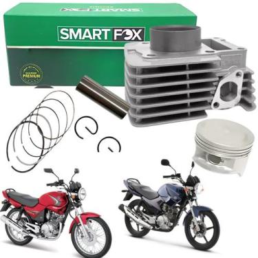 Imagem de Kit Cilindro Motor Pistão Anéis Ybr Factor 125 2000 2001 2002 2003 200